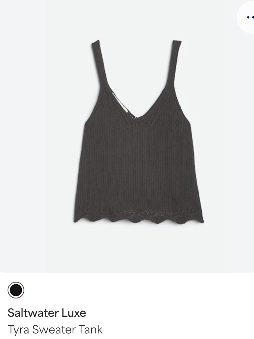 saltwater LUXE Black Knit V-Neck Tank